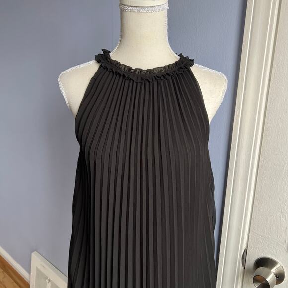 NWT Aritzia Wilfred Crete Mini Dress Chiffon Accordion Pleat Ruffles Size XS - Picture 3 of 11
